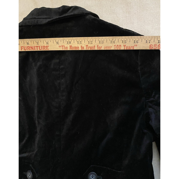 Friotto Velvet Blazer Womens Size 10 Black Career Suit Jacket Soft Sports Coat - Picture 13 of 13